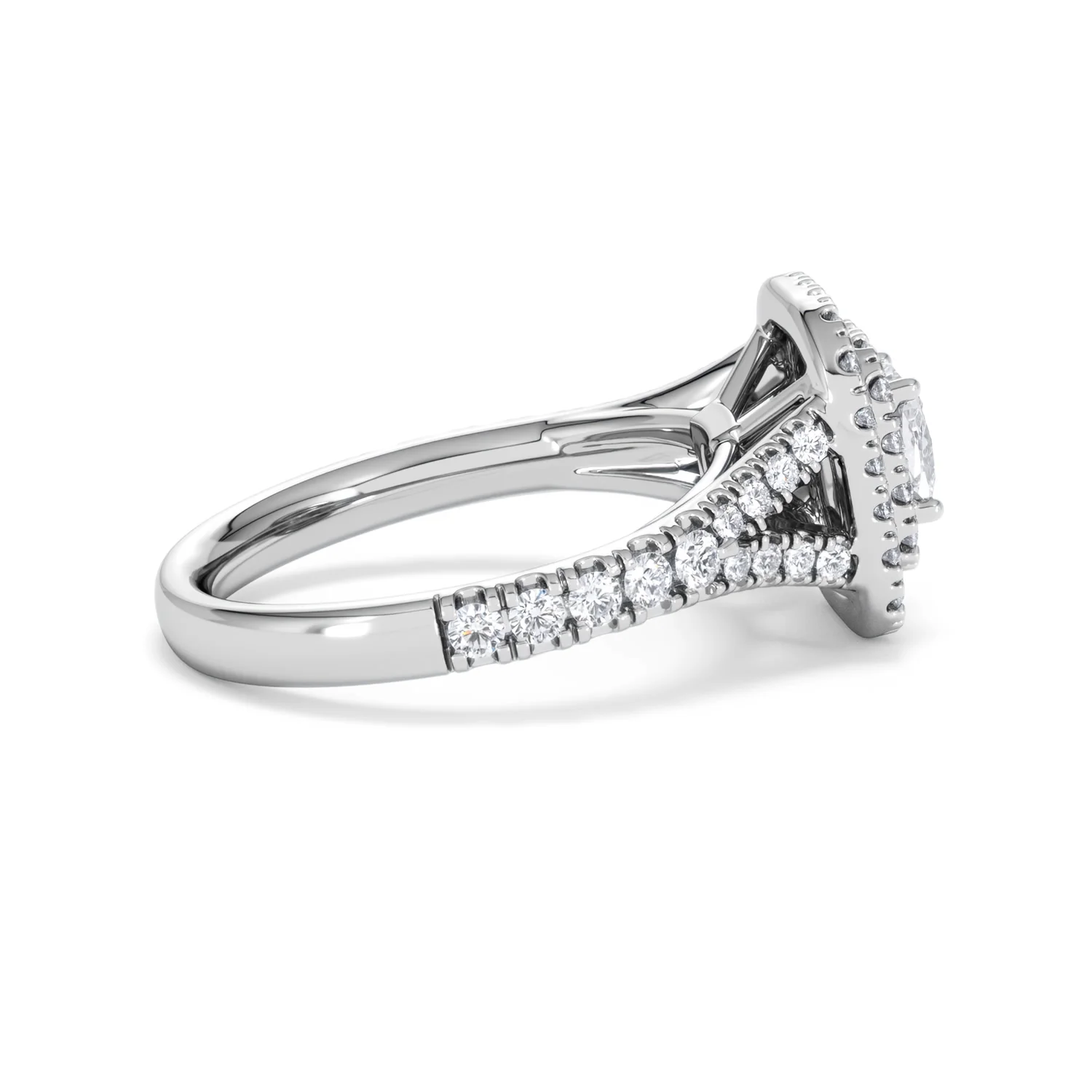 Anastasia Lab Diamond Halo Engagement Ring in Platinum 1.30ct F/VS1 - Image 32