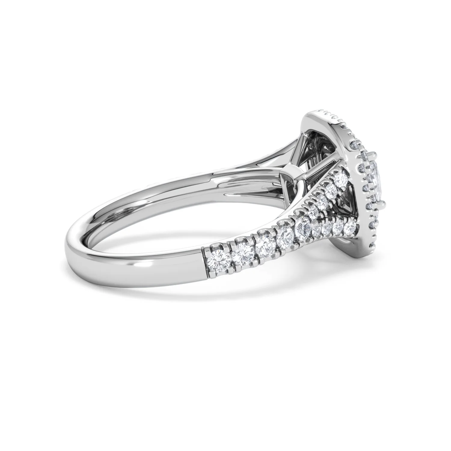 Anastasia Lab Diamond Halo Engagement Ring in Platinum 1.30ct F/VS1 - Image 34