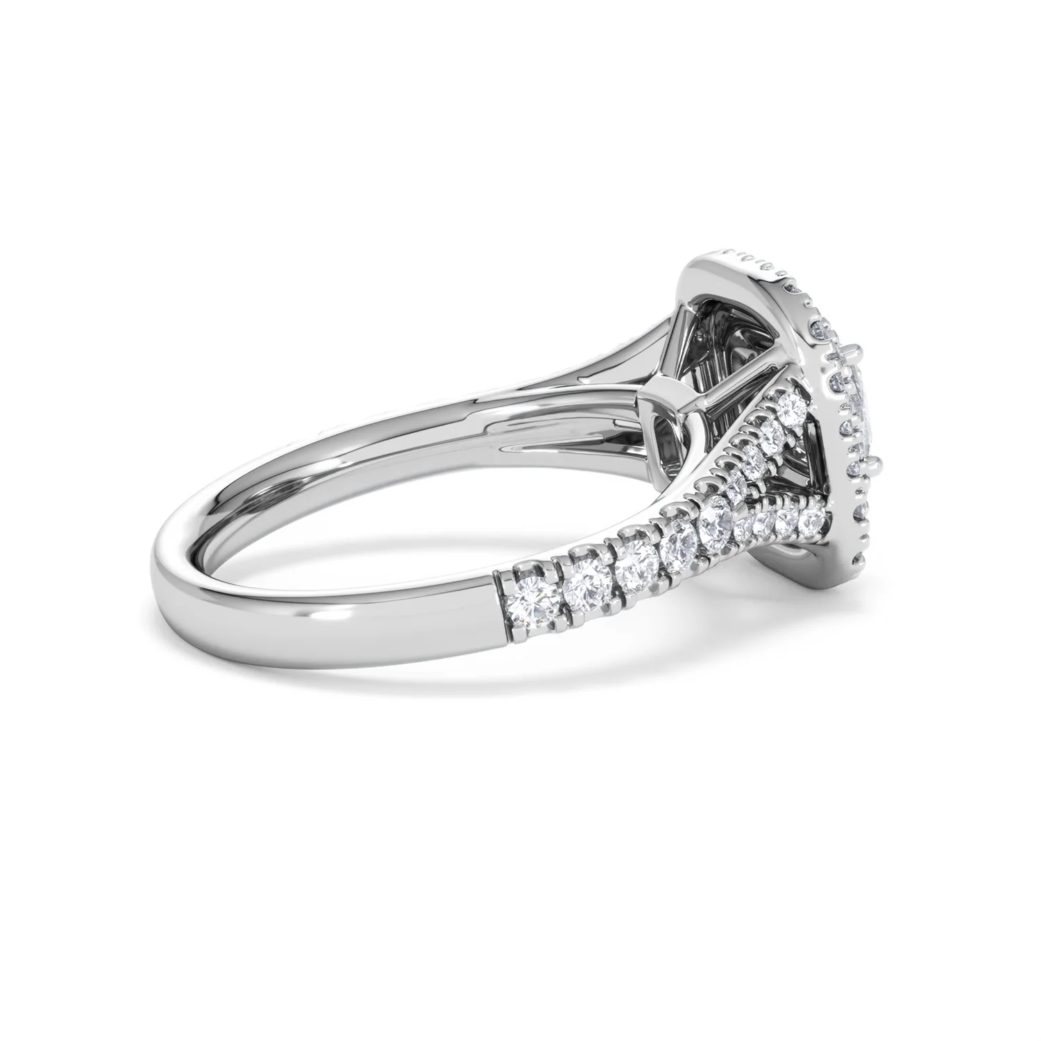 Anastasia Lab Diamond Halo Engagement Ring in Platinum 1.30ct F/VS1 - Image 35