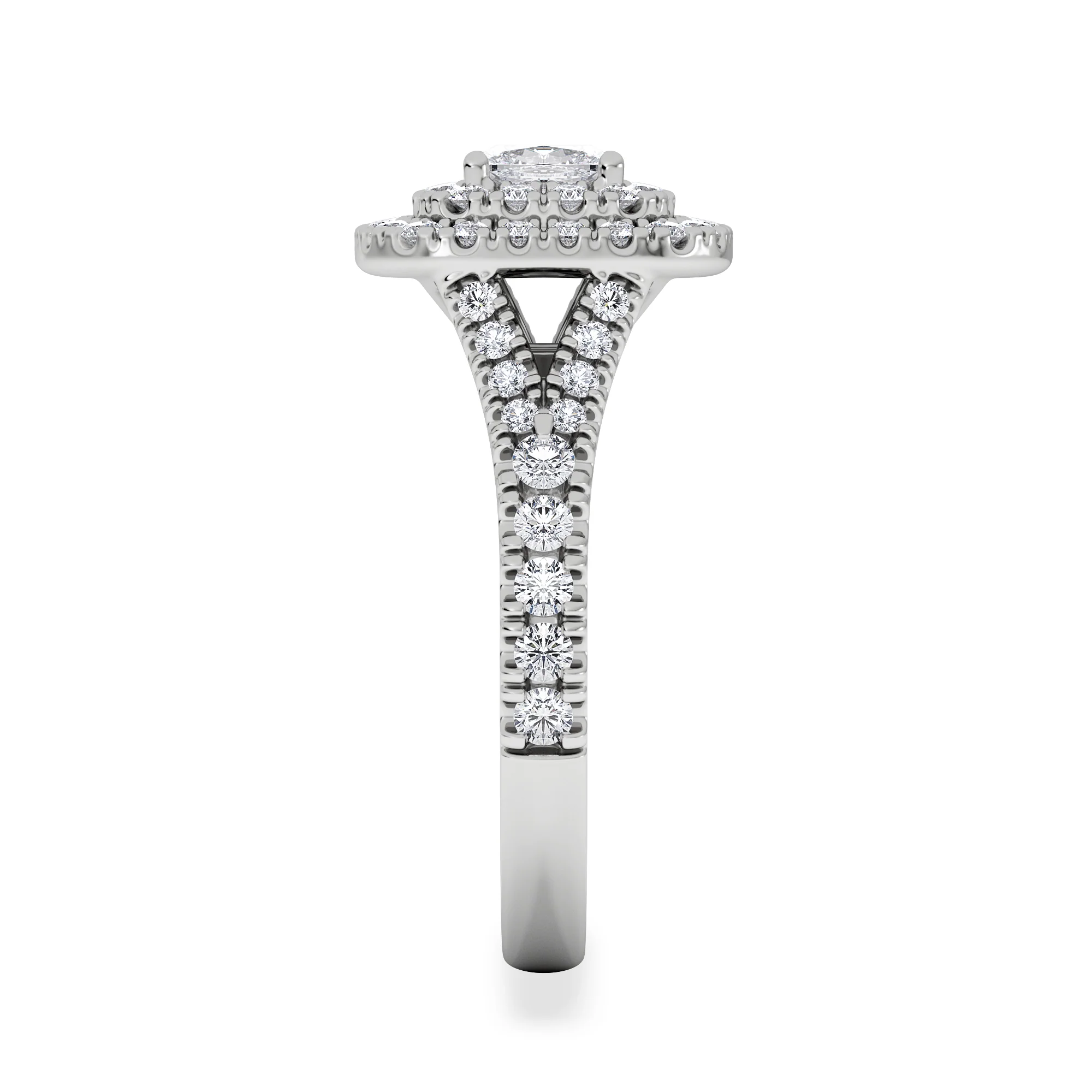 Anastasia Lab Diamond Halo Engagement Ring in Platinum 1.30ct F/VS1 - Image 5