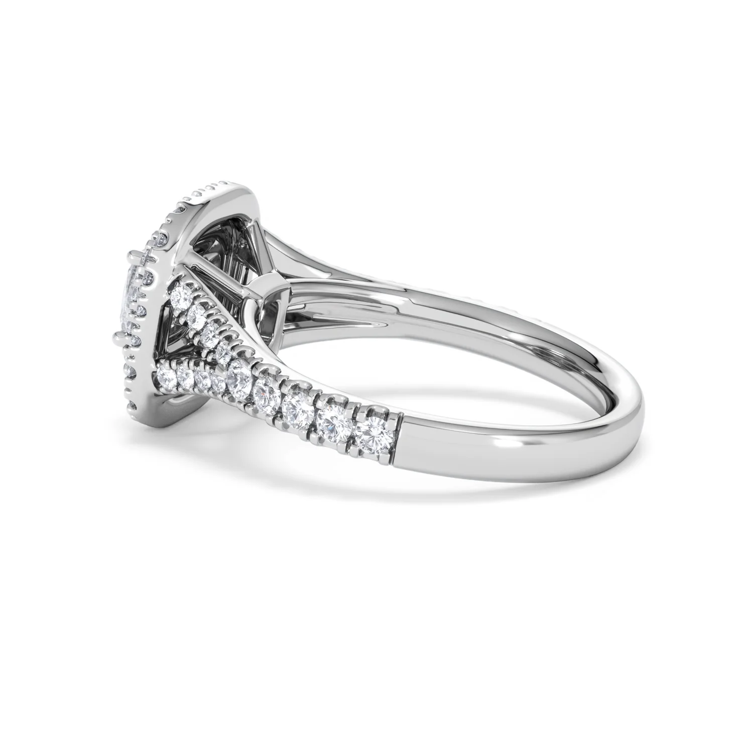 Anastasia Lab Diamond Halo Engagement Ring in Platinum 1.30ct F/VS1 - Image 65