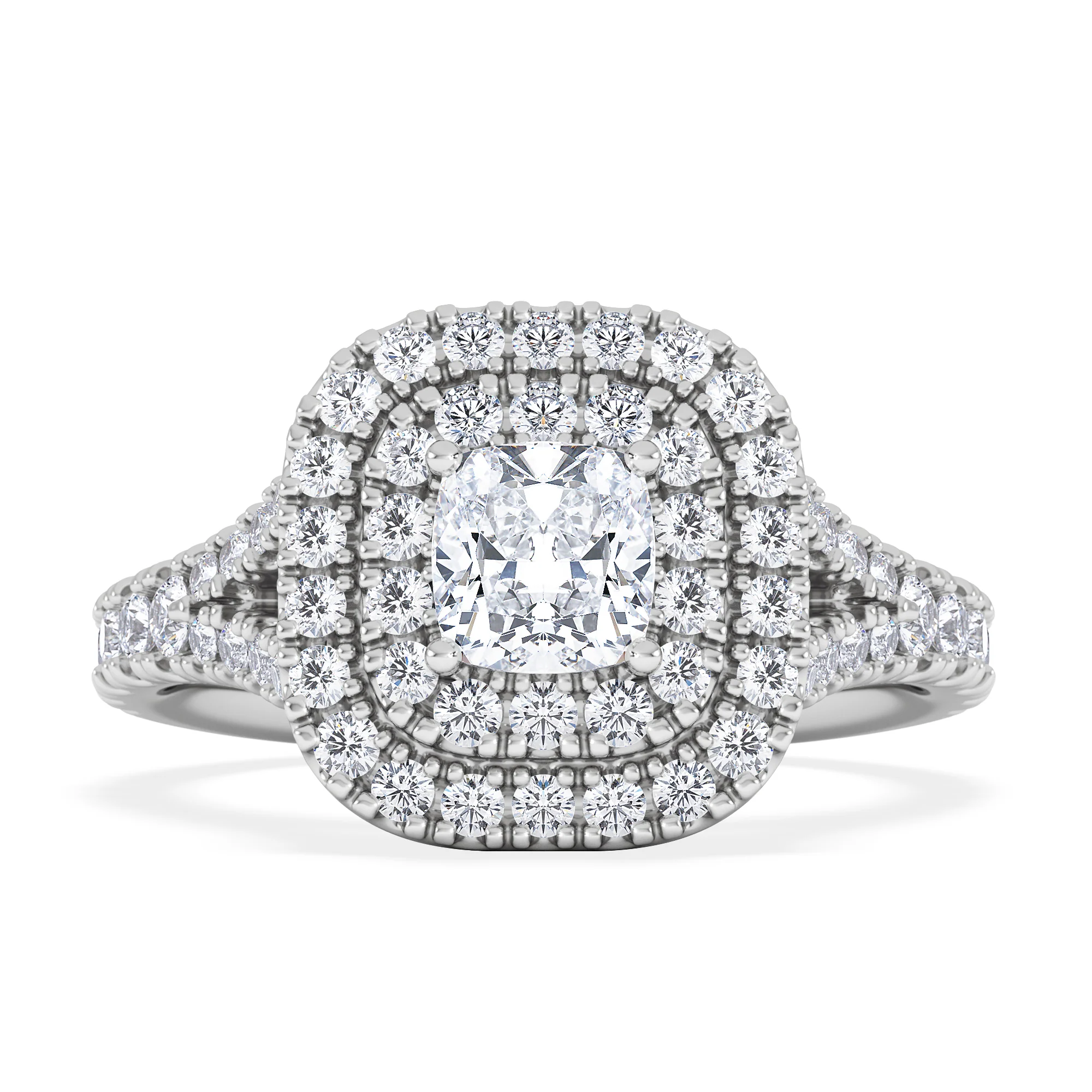 Anastasia Lab Diamond Halo Engagement Ring in Platinum 1.30ct F/VS1 - Image 7