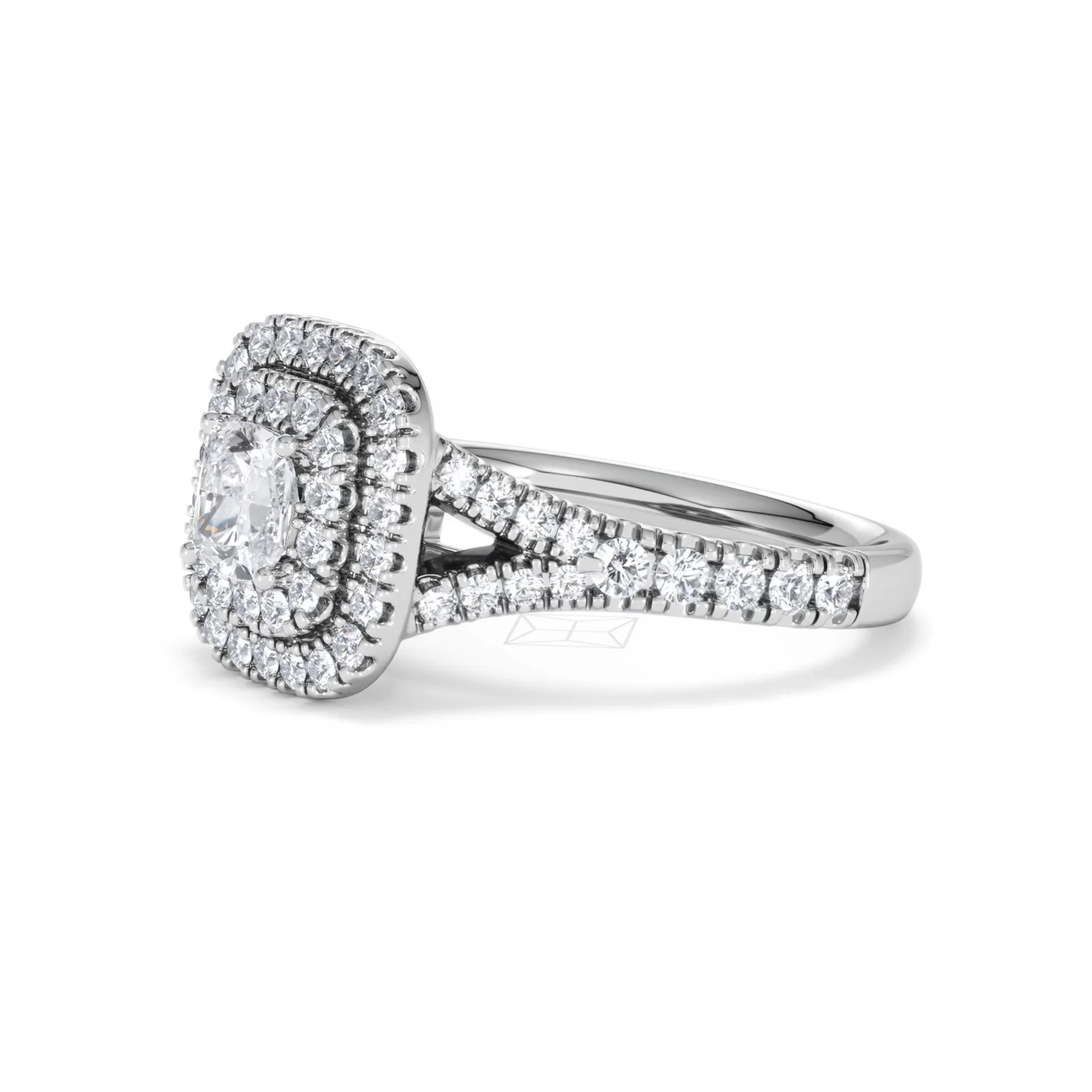 Anastasia Lab Diamond Halo Engagement Ring in Platinum 1.30ct F/VS1 - Image 78