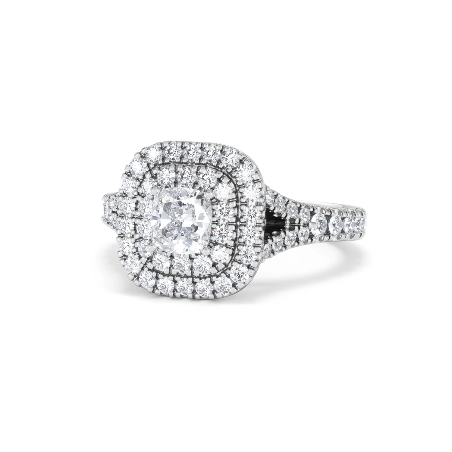 Anastasia Lab Diamond Halo Engagement Ring in Platinum 1.30ct F/VS1 - Image 86