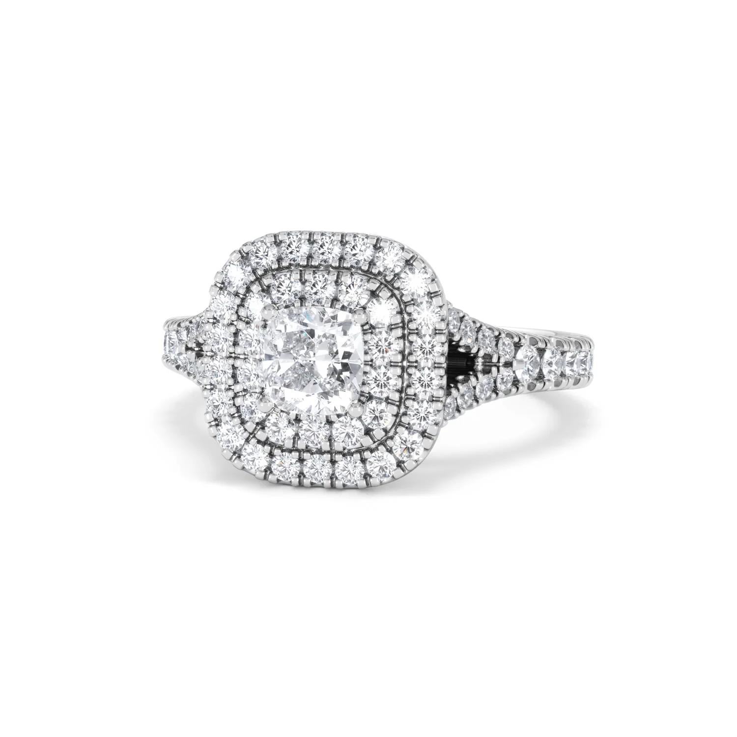 Anastasia Lab Diamond Halo Engagement Ring in Platinum 1.30ct F/VS1 - Image 87