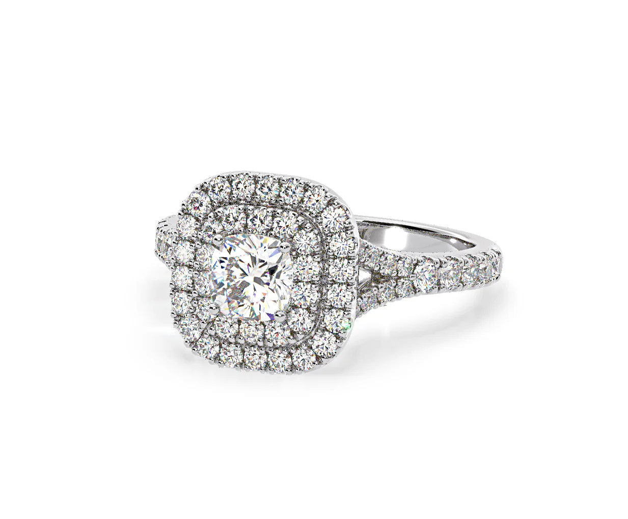 Anastasia Lab Diamond Halo Engagement Ring in Platinum 1.30ct F/VS1 - Image 94