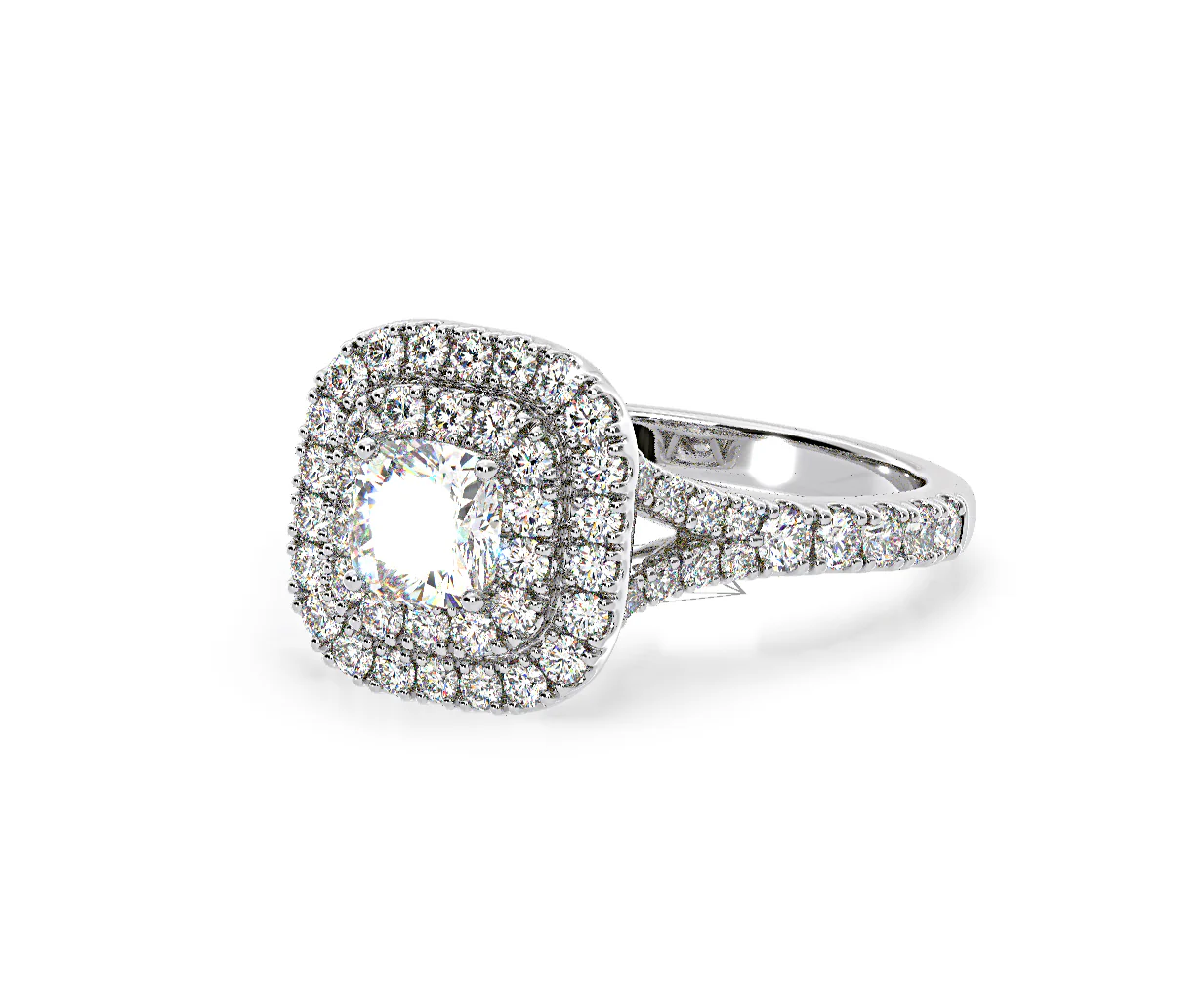 Anastasia Lab Diamond Halo Engagement Ring in Platinum 1.30ct F/VS1 - Image 96