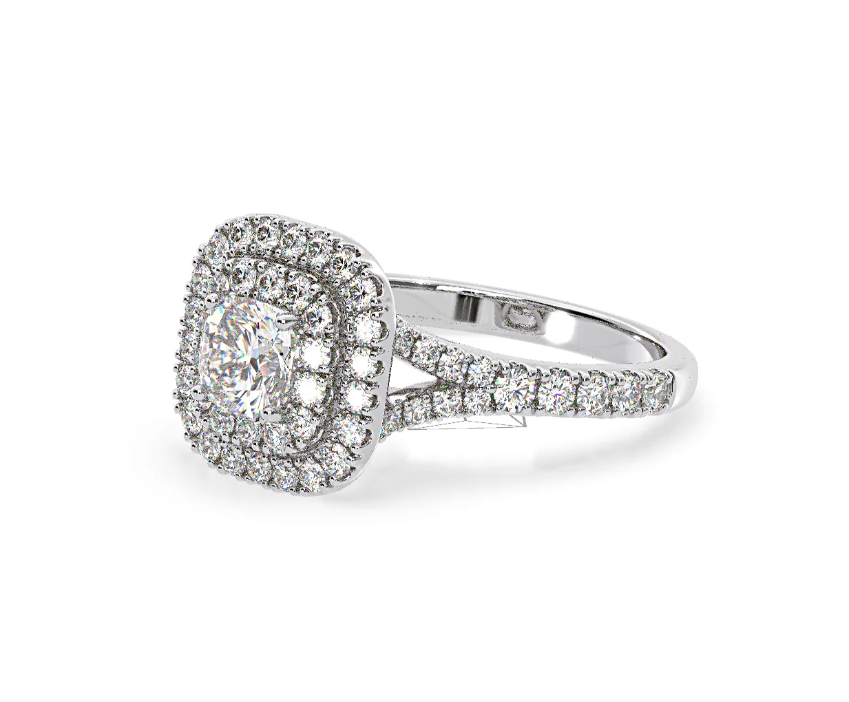 Anastasia Lab Diamond Halo Engagement Ring in Platinum 1.30ct F/VS1 - Image 99