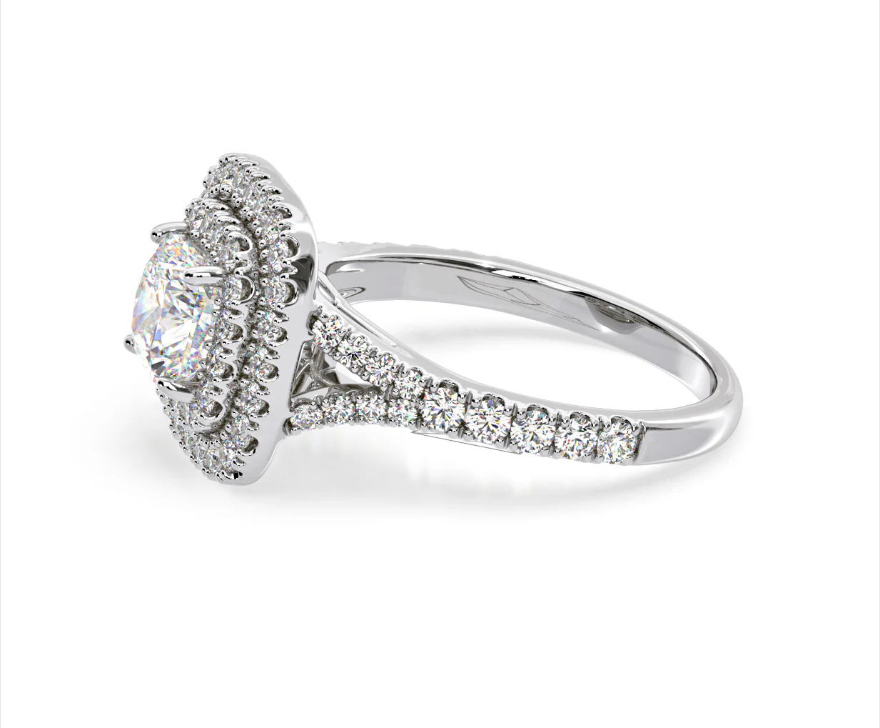 Anastasia Lab Diamond Halo Engagement Ring in Platinum 1.85ct F/VS1 - Image 104