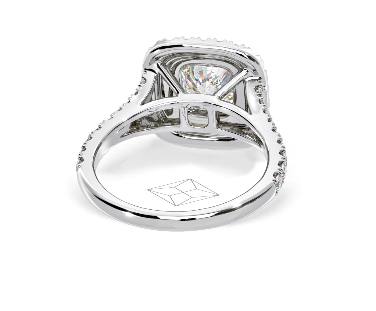 Anastasia Lab Diamond Halo Engagement Ring in Platinum 1.85ct F/VS1 - Image 130