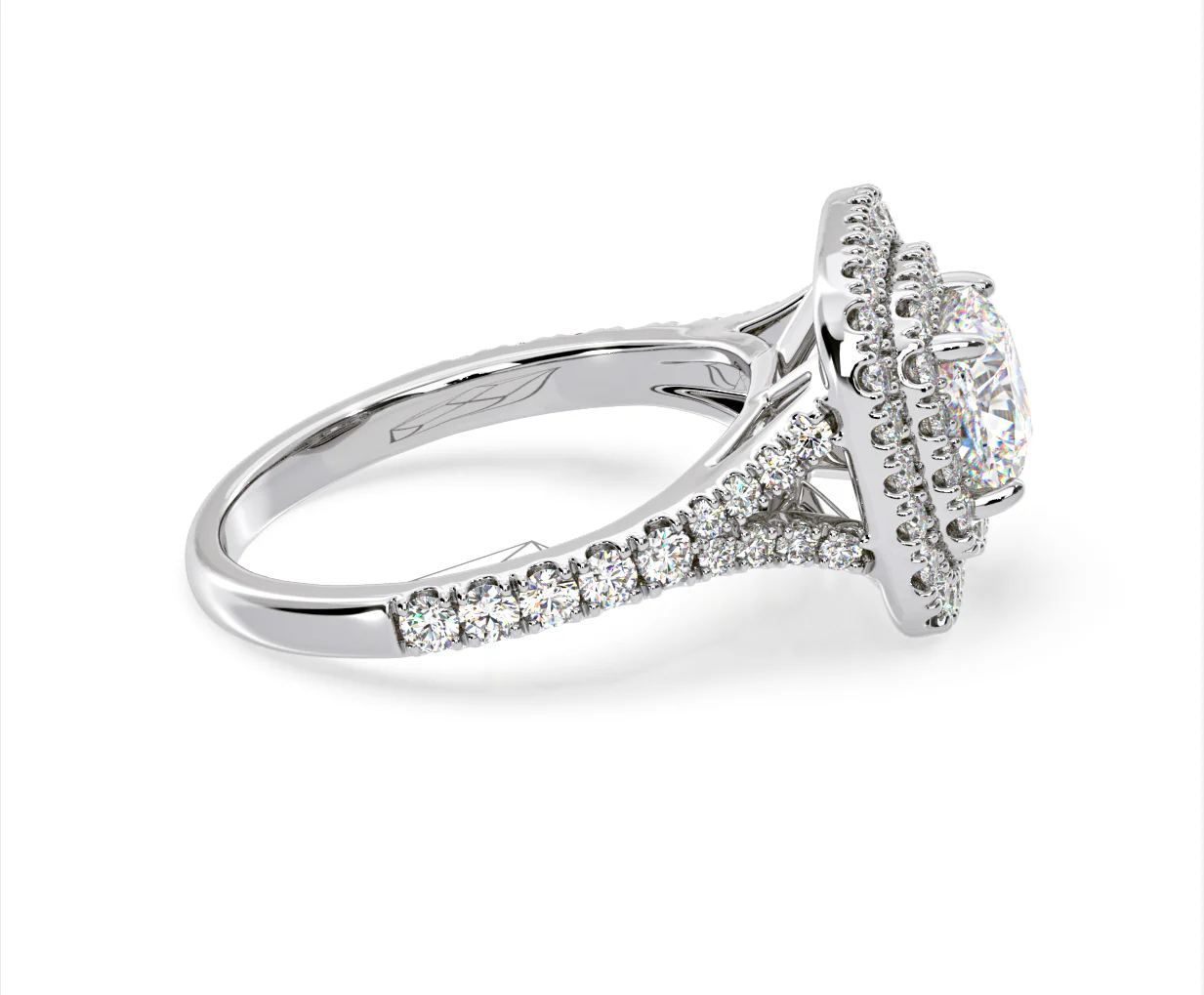 Anastasia Lab Diamond Halo Engagement Ring in Platinum 1.85ct F/VS1 - Image 148