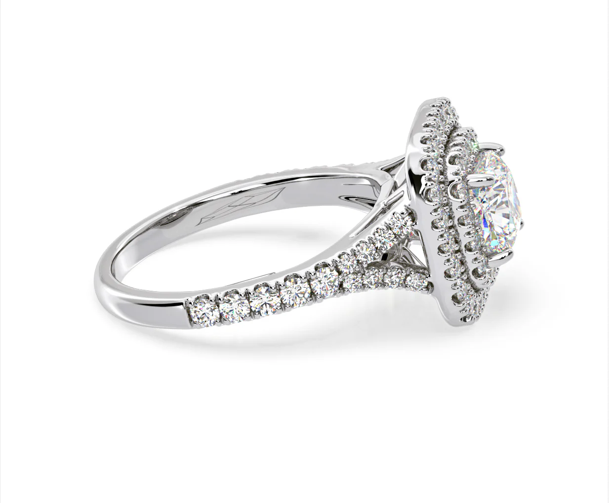 Anastasia Lab Diamond Halo Engagement Ring in Platinum 1.85ct F/VS1 - Image 149