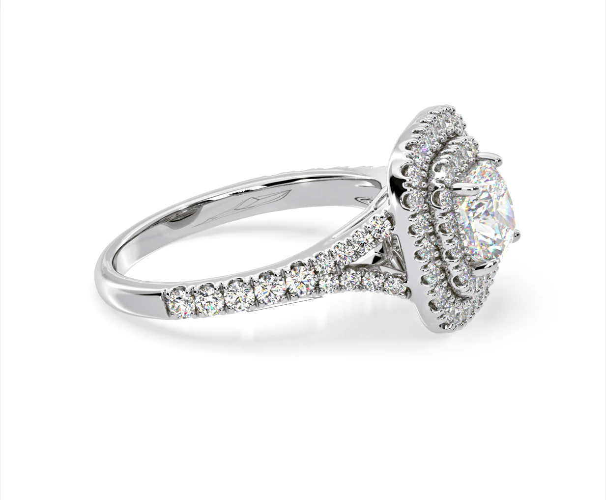 Anastasia Lab Diamond Halo Engagement Ring in Platinum 1.85ct F/VS1 - Image 151