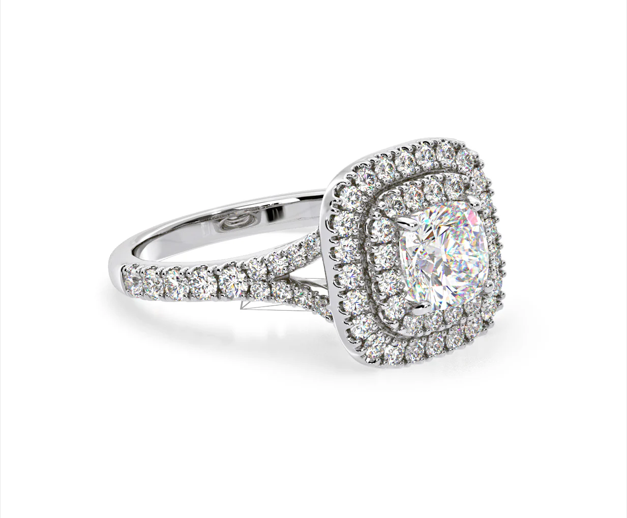 Anastasia Lab Diamond Halo Engagement Ring in Platinum 1.85ct F/VS1 - Image 158