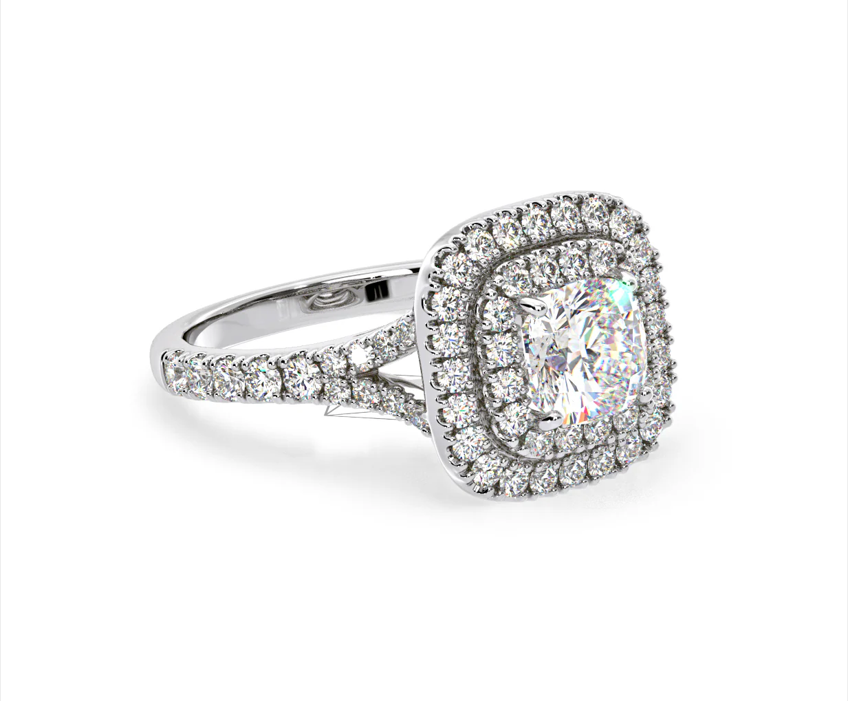 Anastasia Lab Diamond Halo Engagement Ring in Platinum 1.85ct F/VS1 - Image 159