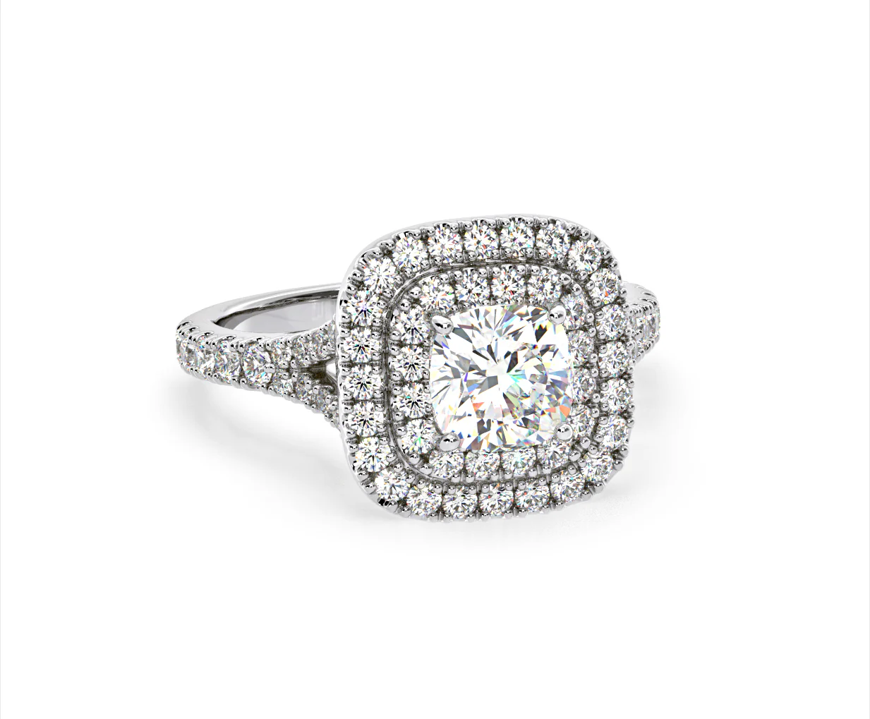Anastasia Lab Diamond Halo Engagement Ring in Platinum 1.85ct F/VS1 - Image 164