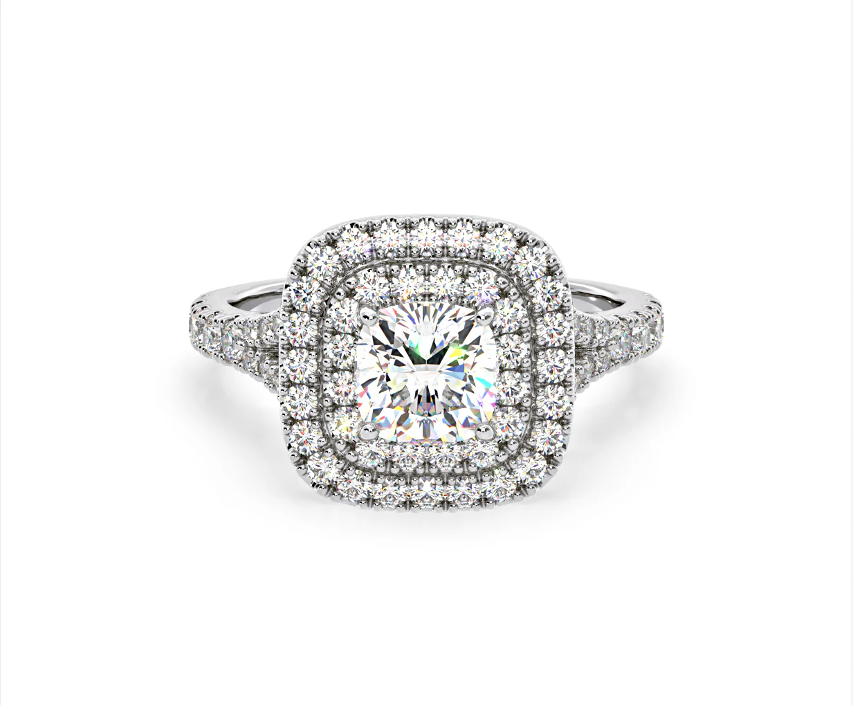 Anastasia Lab Diamond Halo Engagement Ring in Platinum 1.85ct F/VS1 - Image 167