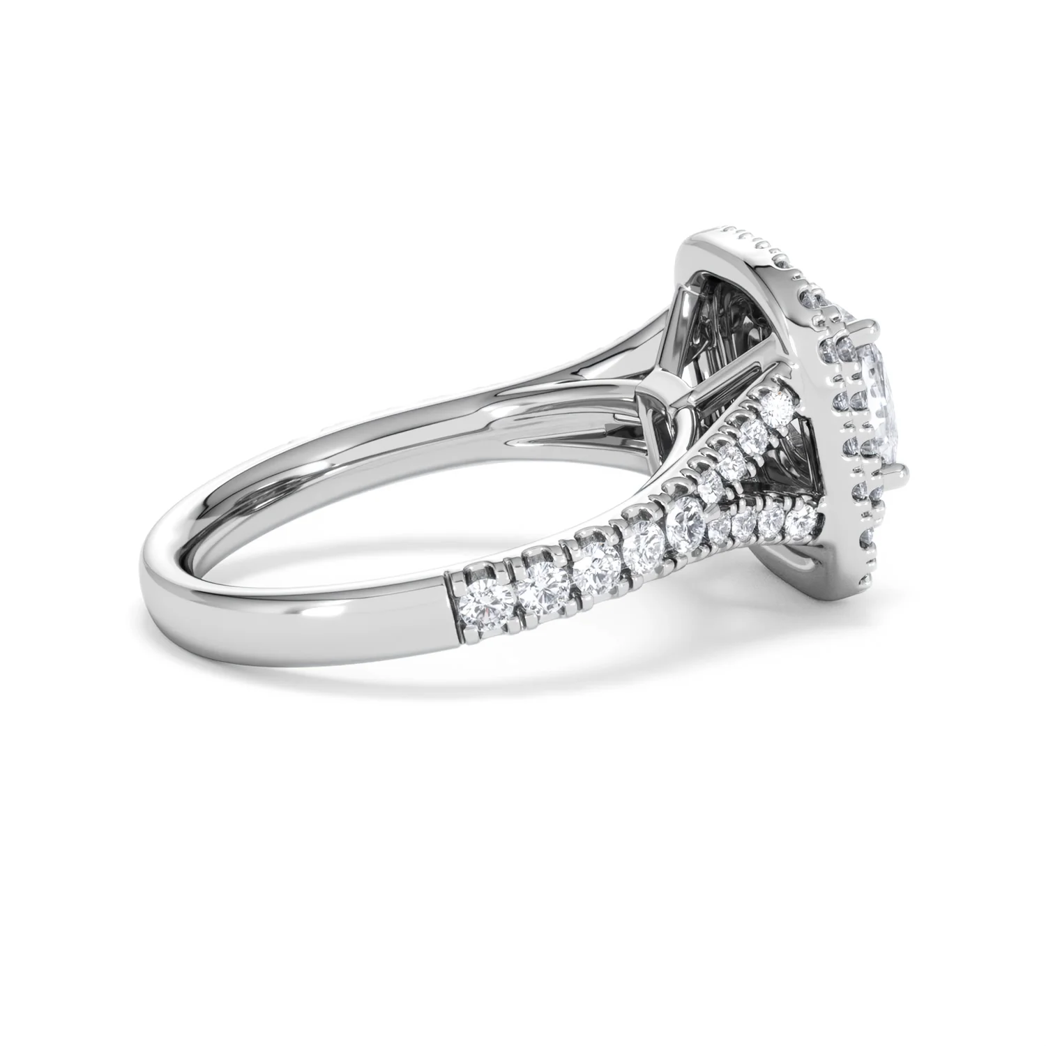Anastasia Lab Diamond Halo Engagement Ring in Platinum 1.85ct F/VS1 - Image 32