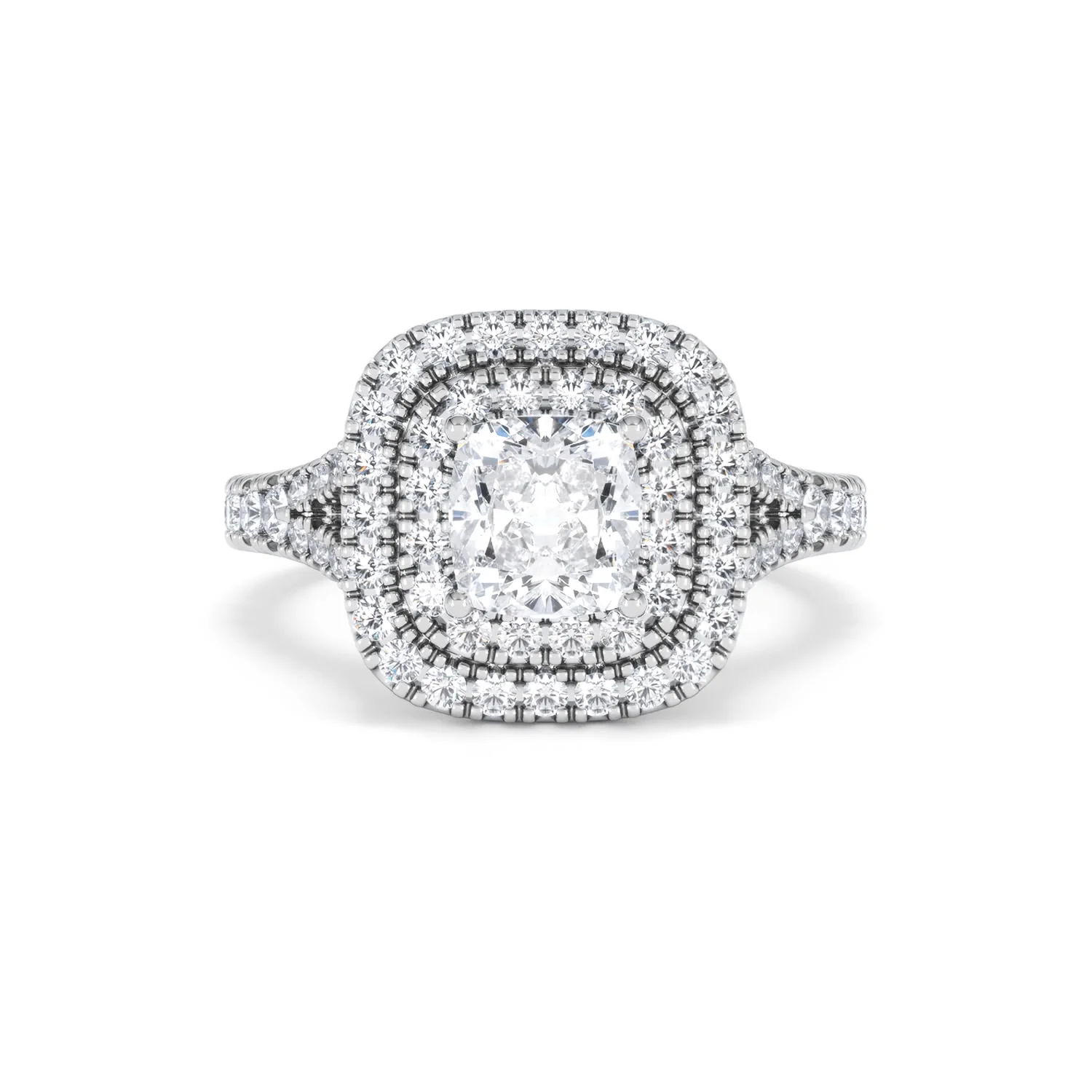 Anastasia Lab Diamond Halo Engagement Ring in Platinum 1.85ct F/VS1 - Image 8