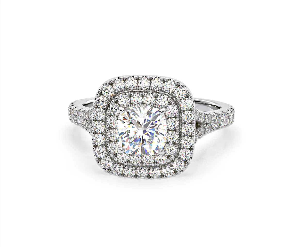 Anastasia Lab Diamond Halo Engagement Ring in Platinum 1.85ct F/VS1 - Image 89