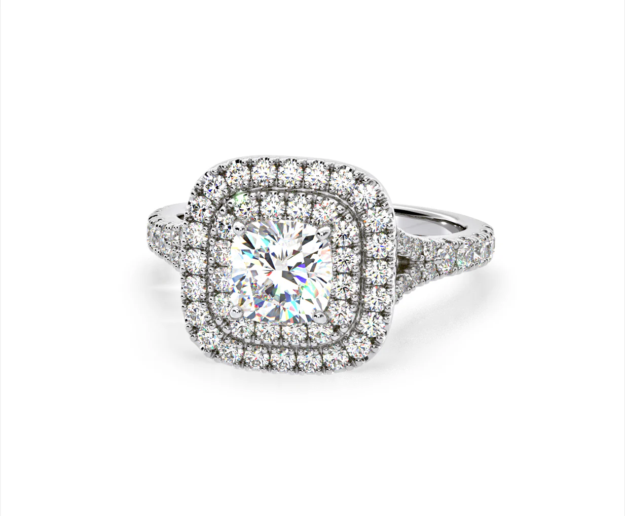Anastasia Lab Diamond Halo Engagement Ring in Platinum 1.85ct F/VS1 - Image 90
