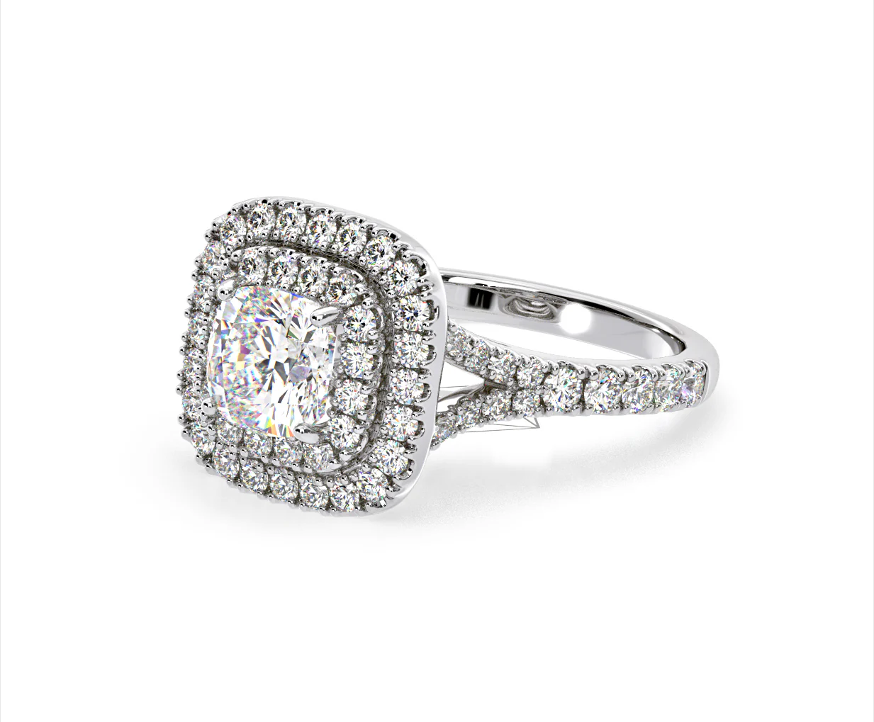 Anastasia Lab Diamond Halo Engagement Ring in Platinum 1.85ct F/VS1 - Image 96