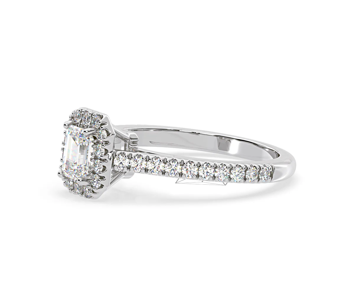 Annabelle Diamond Halo Engagement Ring 18K White Gold 1ct G/VS1 - Image 19