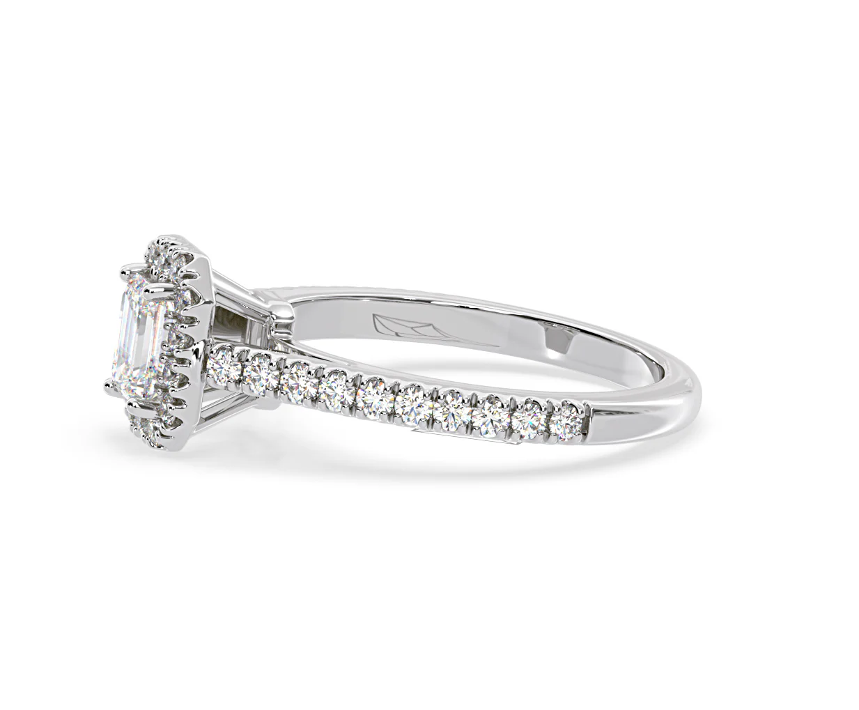 Annabelle Diamond Halo Engagement Ring 18K White Gold 1ct G/VS1 - Image 23