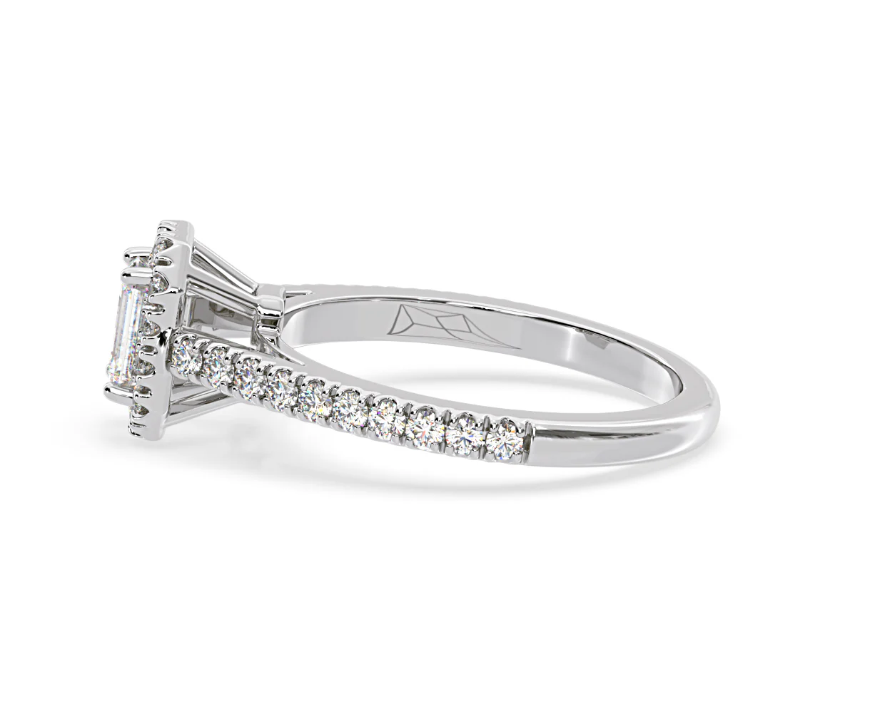 Annabelle Diamond Halo Engagement Ring 18K White Gold 1ct G/VS1 - Image 27