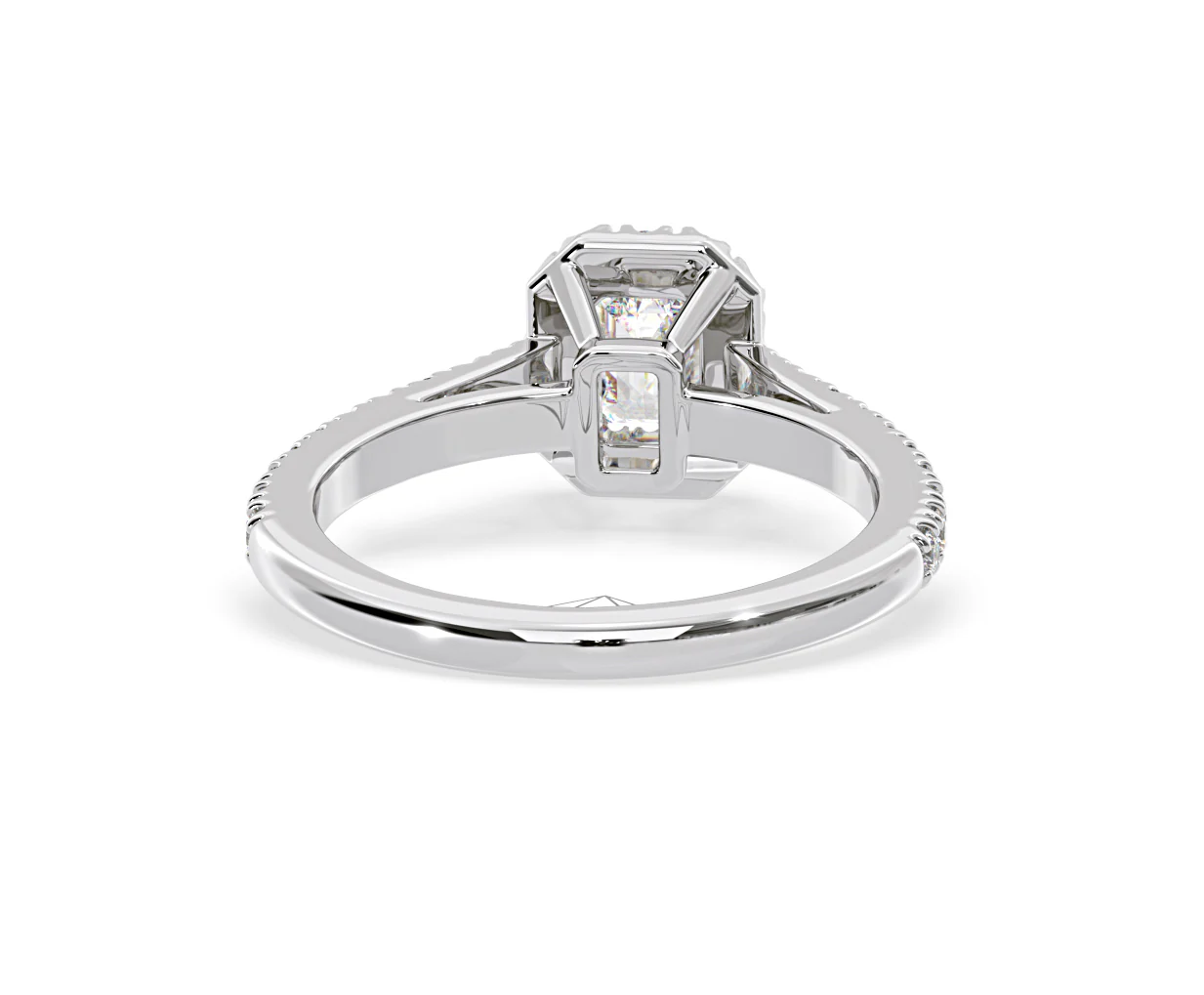 Annabelle Diamond Halo Engagement Ring 18K White Gold 1ct G/VS1 - Image 48