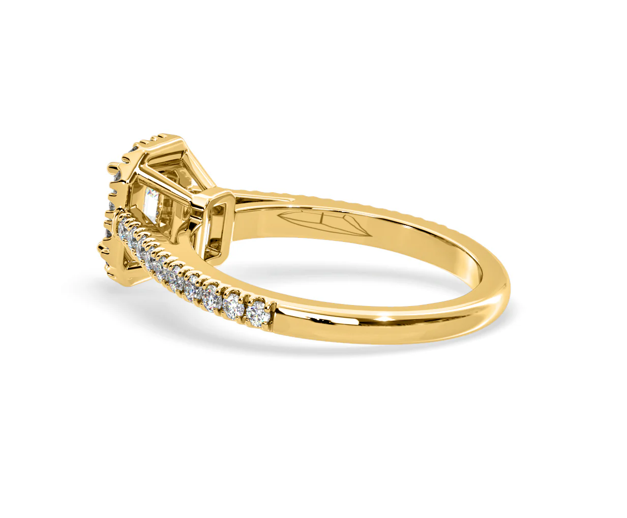 Annabelle Diamond Halo Engagement Ring in 18K Gold 1ct G/VS1 - Image 29