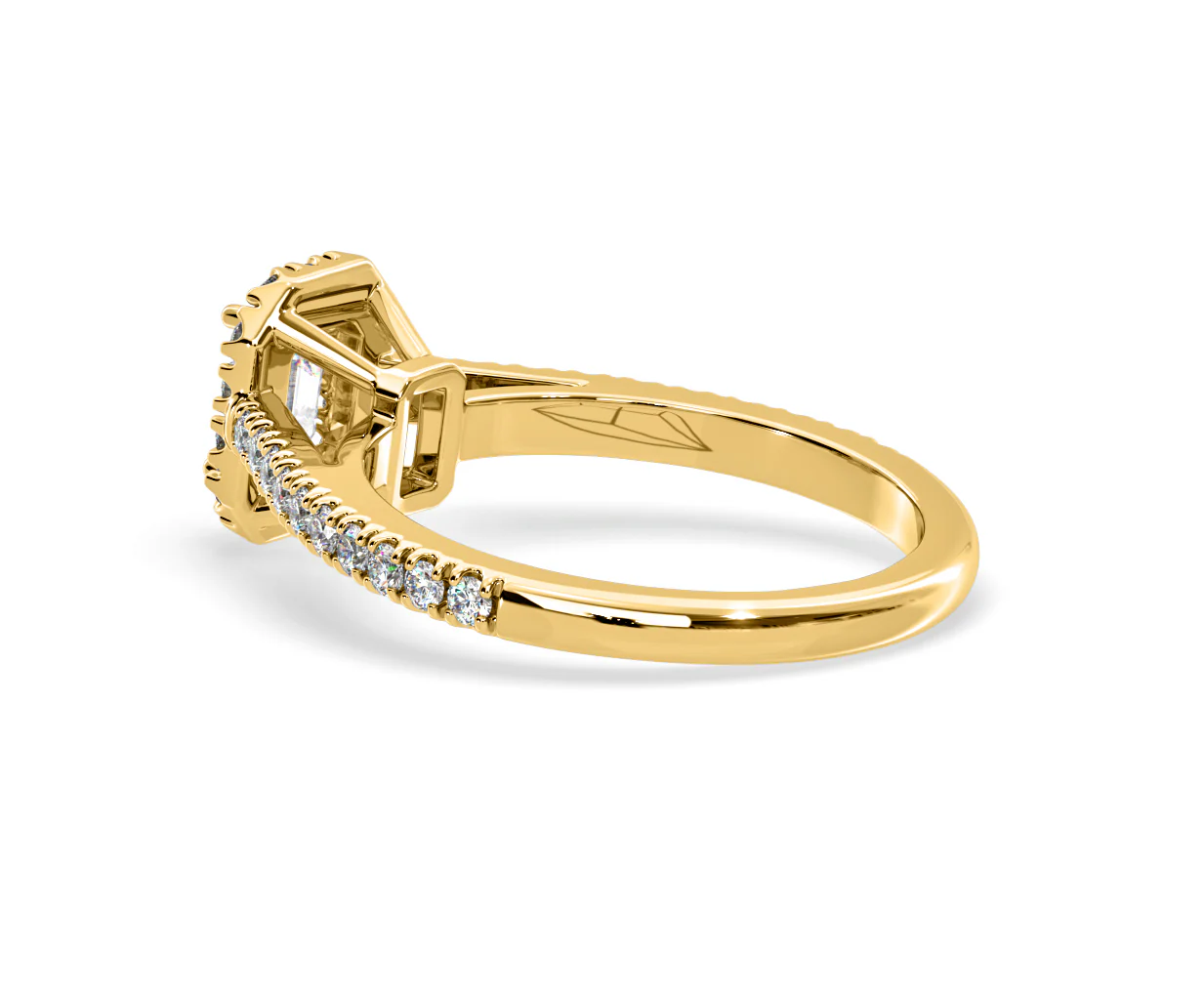 Annabelle Diamond Halo Engagement Ring in 18K Gold 1ct G/VS1 - Image 30