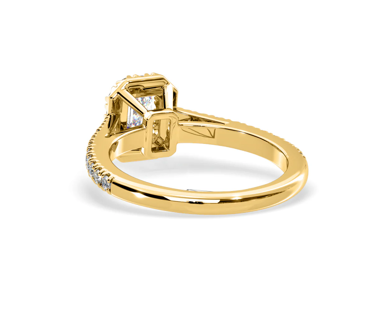 Annabelle Diamond Halo Engagement Ring in 18K Gold 1ct G/VS1 - Image 36