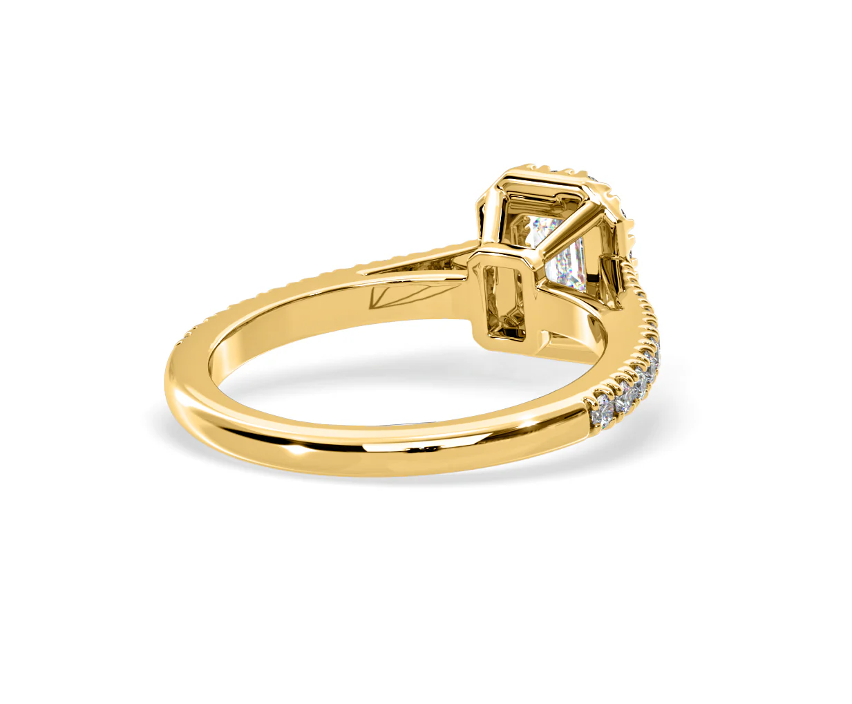Annabelle Diamond Halo Engagement Ring in 18K Gold 1ct G/VS1 - Image 48