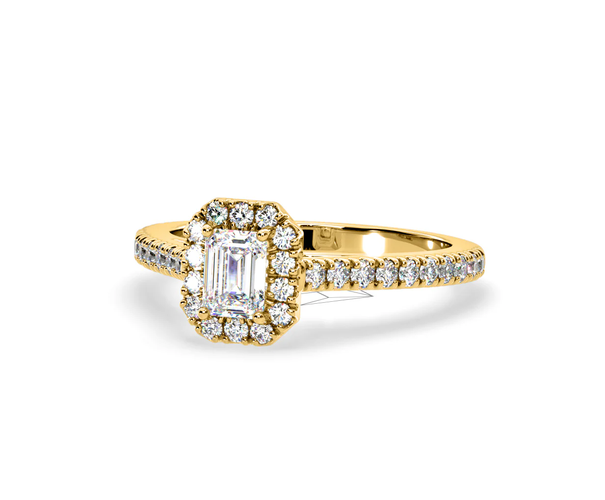 Annabelle Diamond Halo Engagement Ring in 18K Gold 1ct G/VS1 - Image 6