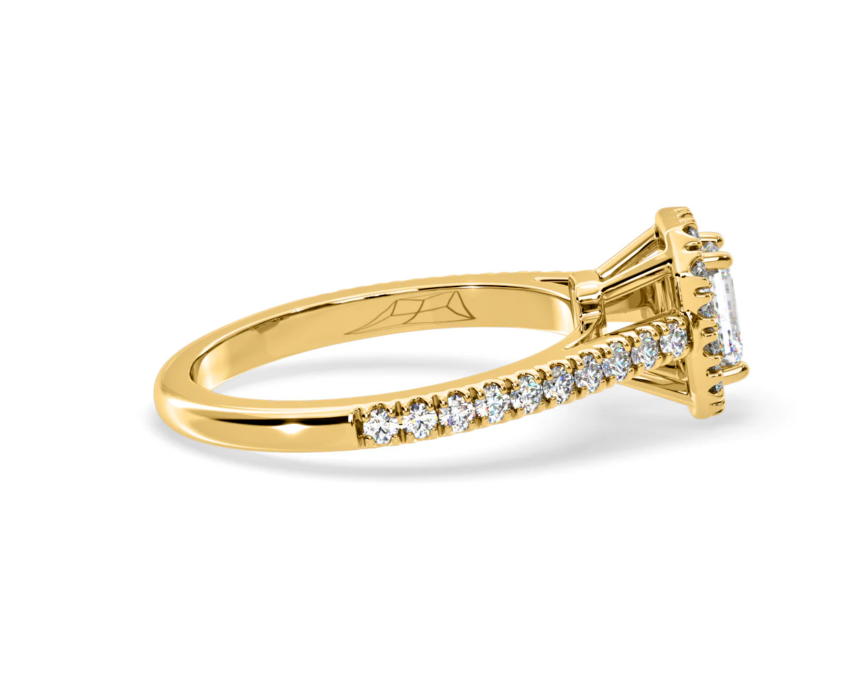 Annabelle Diamond Halo Engagement Ring in 18K Gold 1ct G/VS1 - Image 60