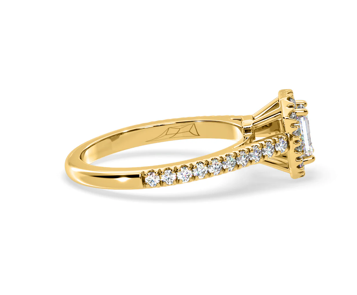 Annabelle Diamond Halo Engagement Ring in 18K Gold 1ct G/VS1 - Image 61