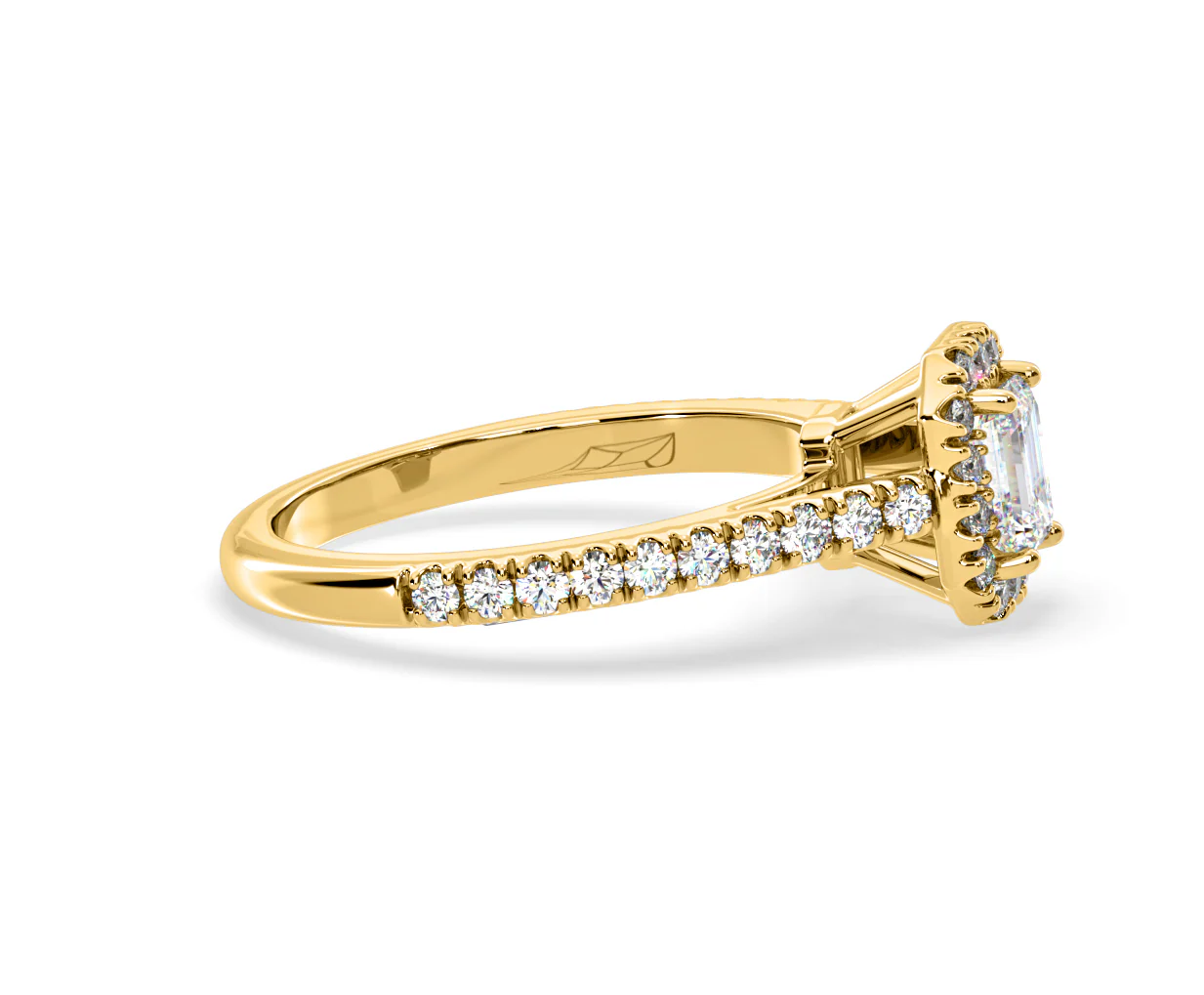 Annabelle Diamond Halo Engagement Ring in 18K Gold 1ct G/VS1 - Image 64