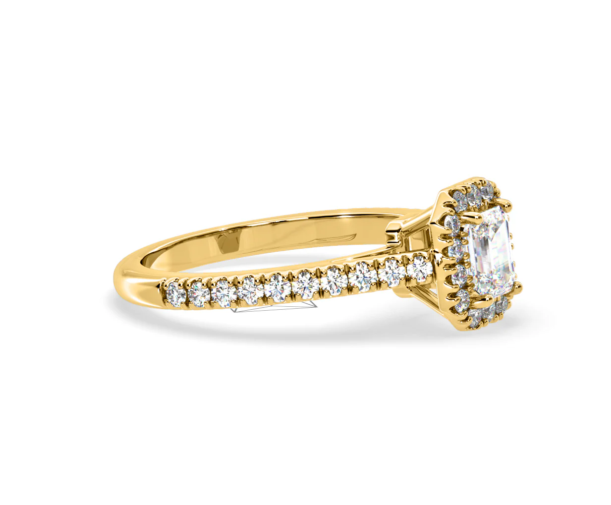 Annabelle Diamond Halo Engagement Ring in 18K Gold 1ct G/VS1 - Image 68