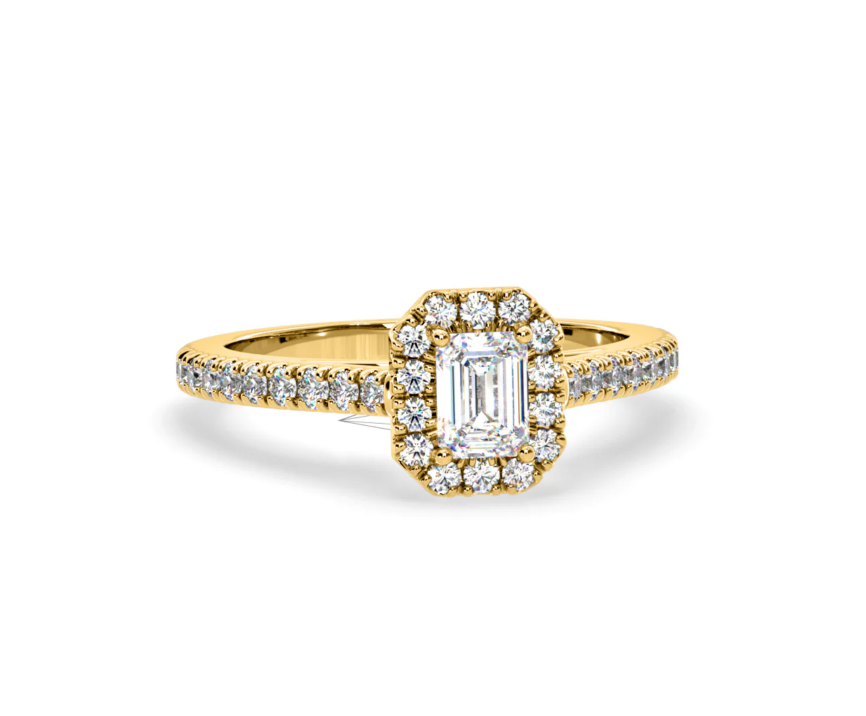 Annabelle Diamond Halo Engagement Ring in 18K Gold 1ct G/VS1 - Image 79