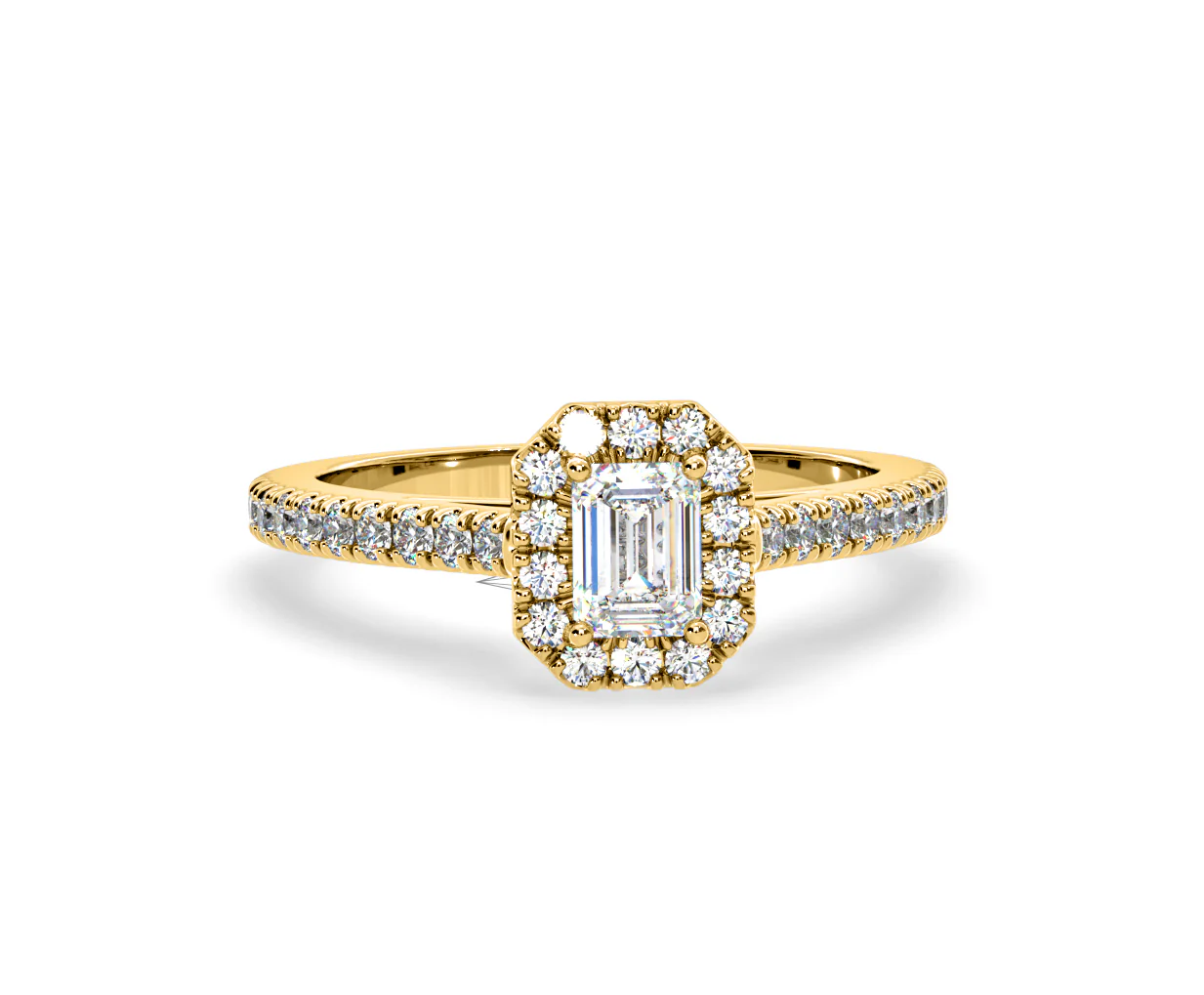 Annabelle Diamond Halo Engagement Ring in 18K Gold 1ct G/VS1 - Image 80
