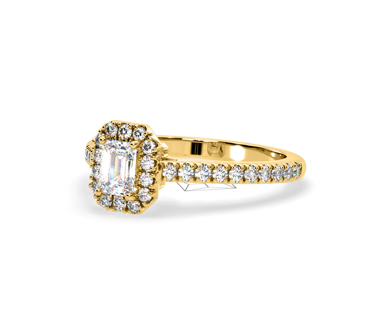 Annabelle Diamond Halo Engagement Ring in 18K Gold 1ct G/VS1 - Image 9
