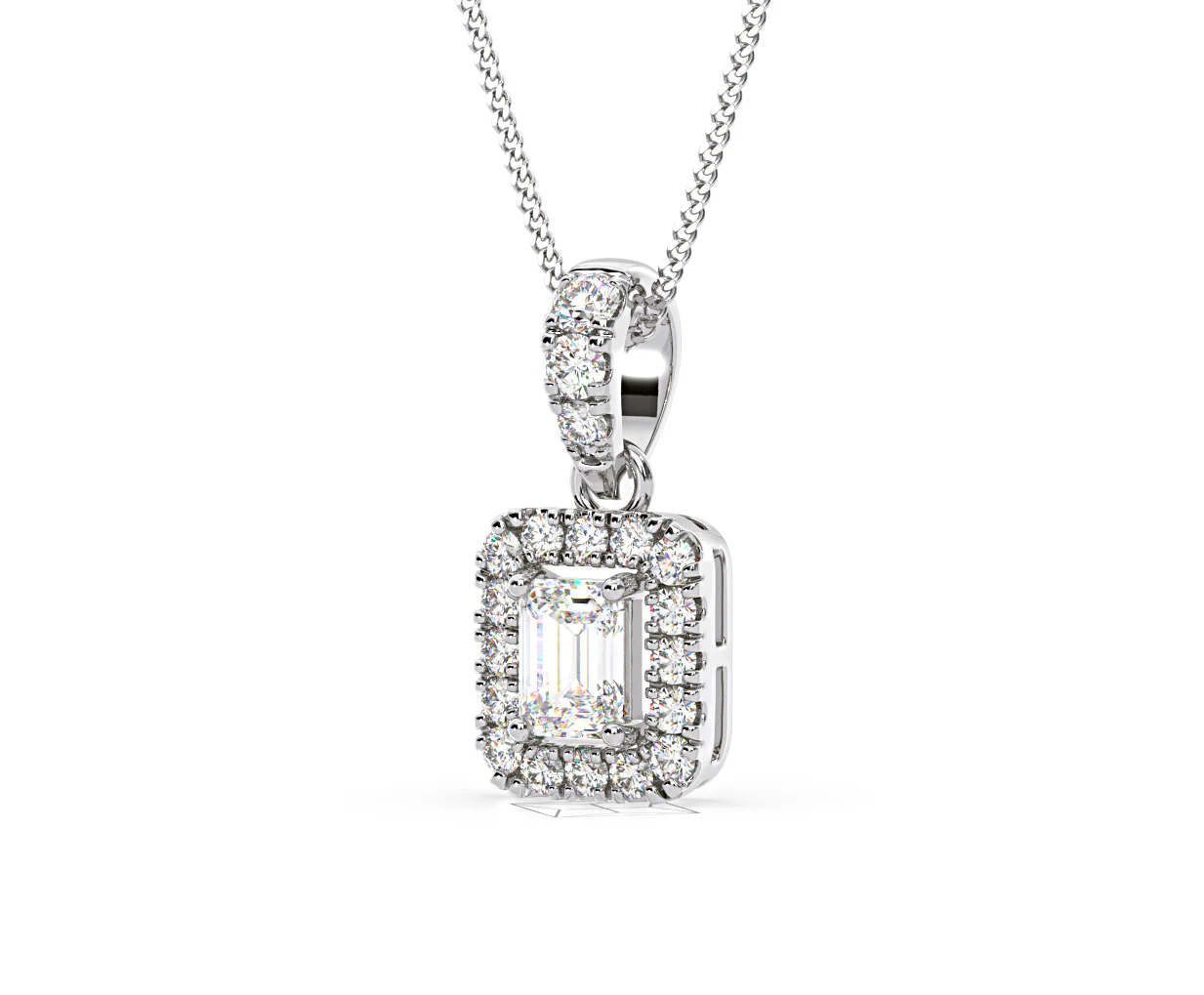 Annabelle Lab Diamond 0.70ct Pendant Necklace in 18K White Gold F/VS1 - Image 14