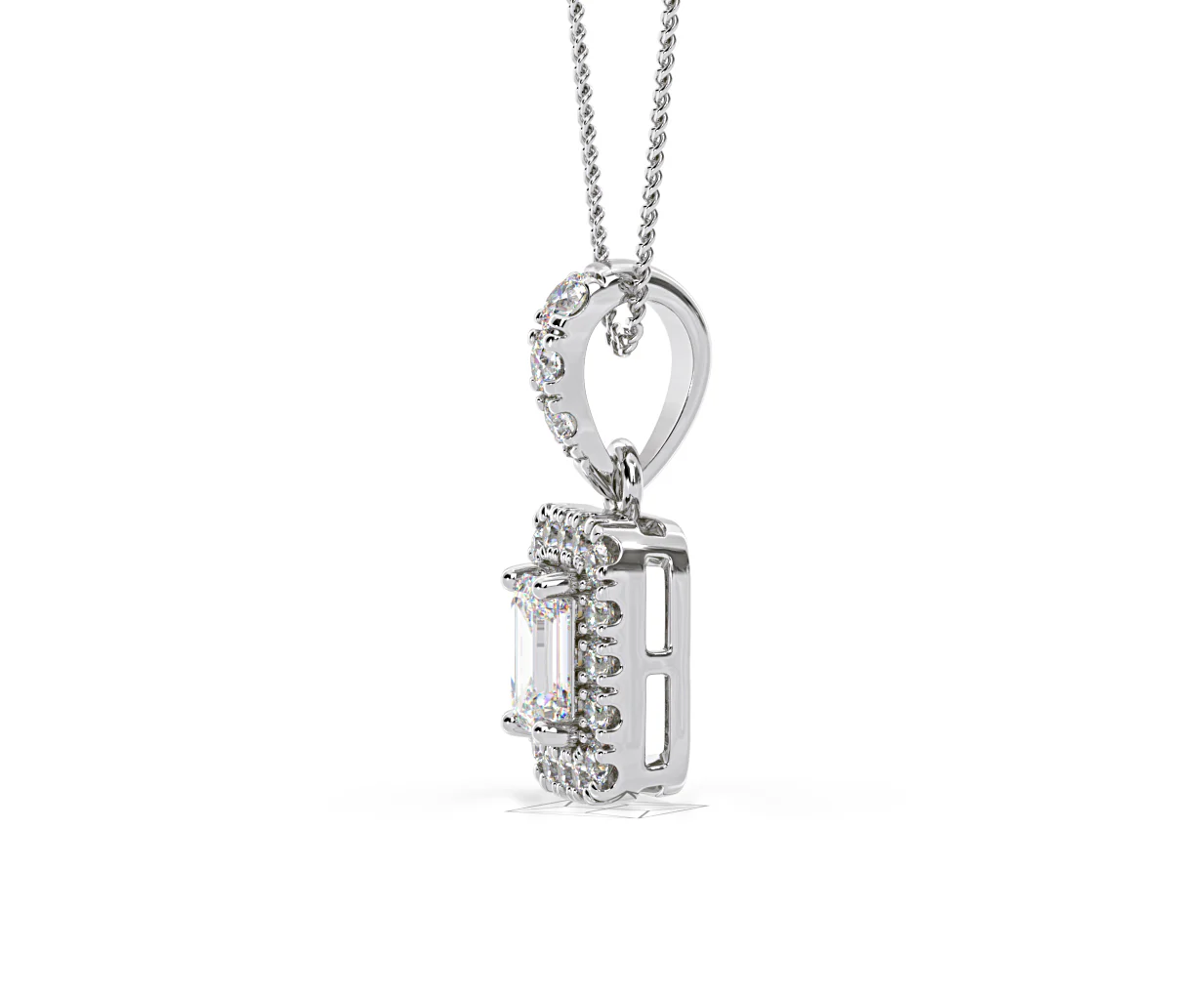 Annabelle Lab Diamond 0.70ct Pendant Necklace in 18K White Gold F/VS1 - Image 24
