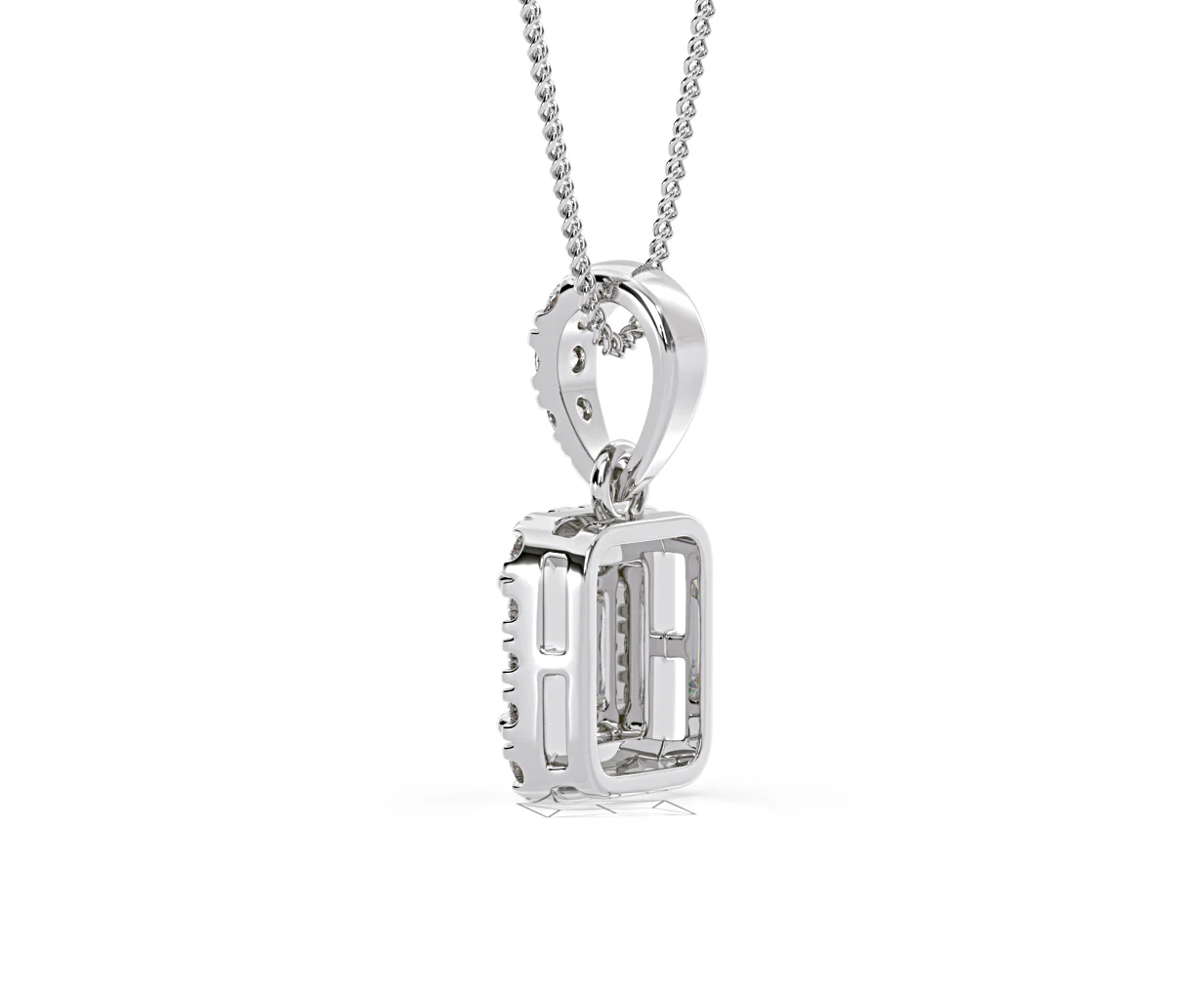 Annabelle Lab Diamond 0.70ct Pendant Necklace in 18K White Gold F/VS1 - Image 35