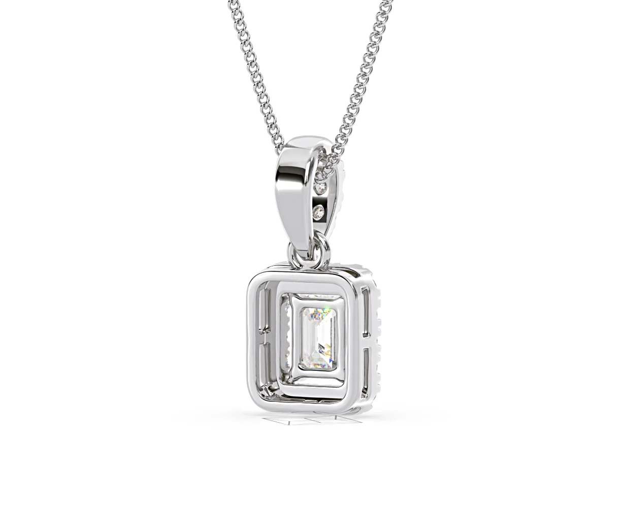 Annabelle Lab Diamond 0.70ct Pendant Necklace in 18K White Gold F/VS1 - Image 53