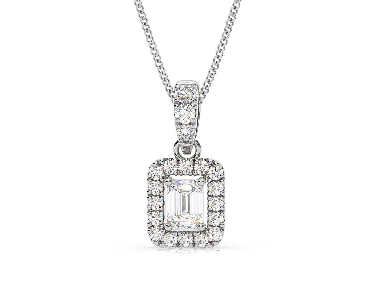 Annabelle Lab Diamond 0.70ct Pendant Necklace in 18K White Gold F/VS1 - Image 9
