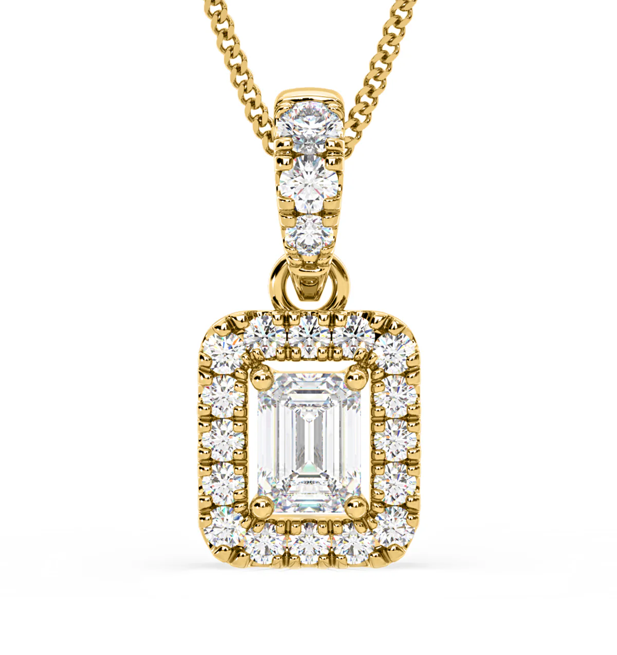 Annabelle Lab Diamond 0.70ct Pendant Necklace in 18K Yellow Gold F/VS1