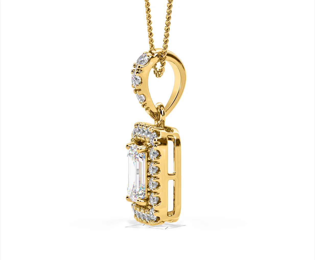 Annabelle Lab Diamond 1.38ct Pendant Necklace in 18K Yellow Gold F/VS1 - Image 24