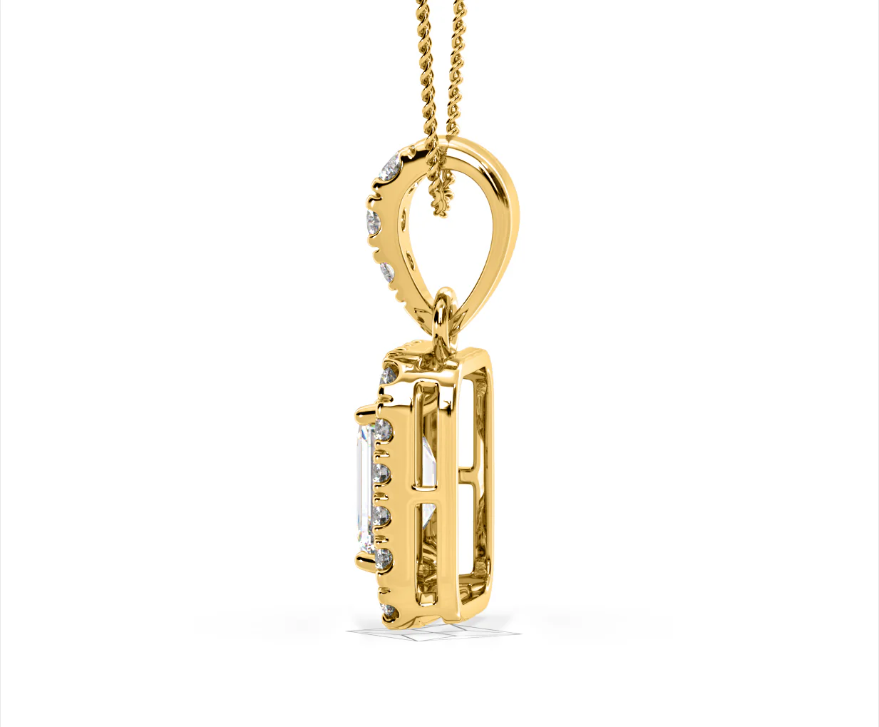 Annabelle Lab Diamond 1.38ct Pendant Necklace in 18K Yellow Gold F/VS1 - Image 30